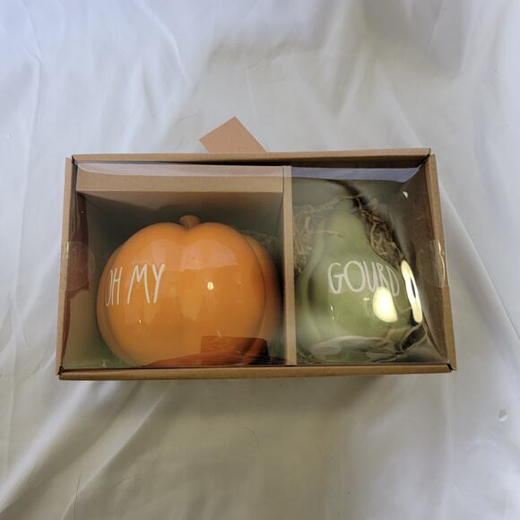 Rae Dunn Oh My Gourd Ceramic Pumpkin and Gourd Harvest Thanksgiving Fall Decor - Picture 10 of 10